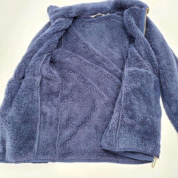 Soft Surroundings Navy Blue Cozy Jacket with Golden Zipper - Picture 5 of 7